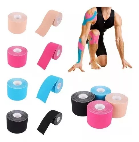 Tape Kinesiologico 5cm X 5 Mts Vendaje Neuromuscular Tape Kinesiologico 5cm X 5 Mts Vendaje Neuromuscular - Imagen 1